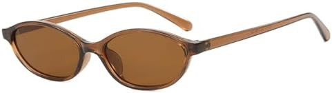 Retro Oval Sunglasses for Women y2k Trendy 90s Lightweight Shades Vintage Narrow Cat Eye Oval Sun... | Amazon (US)