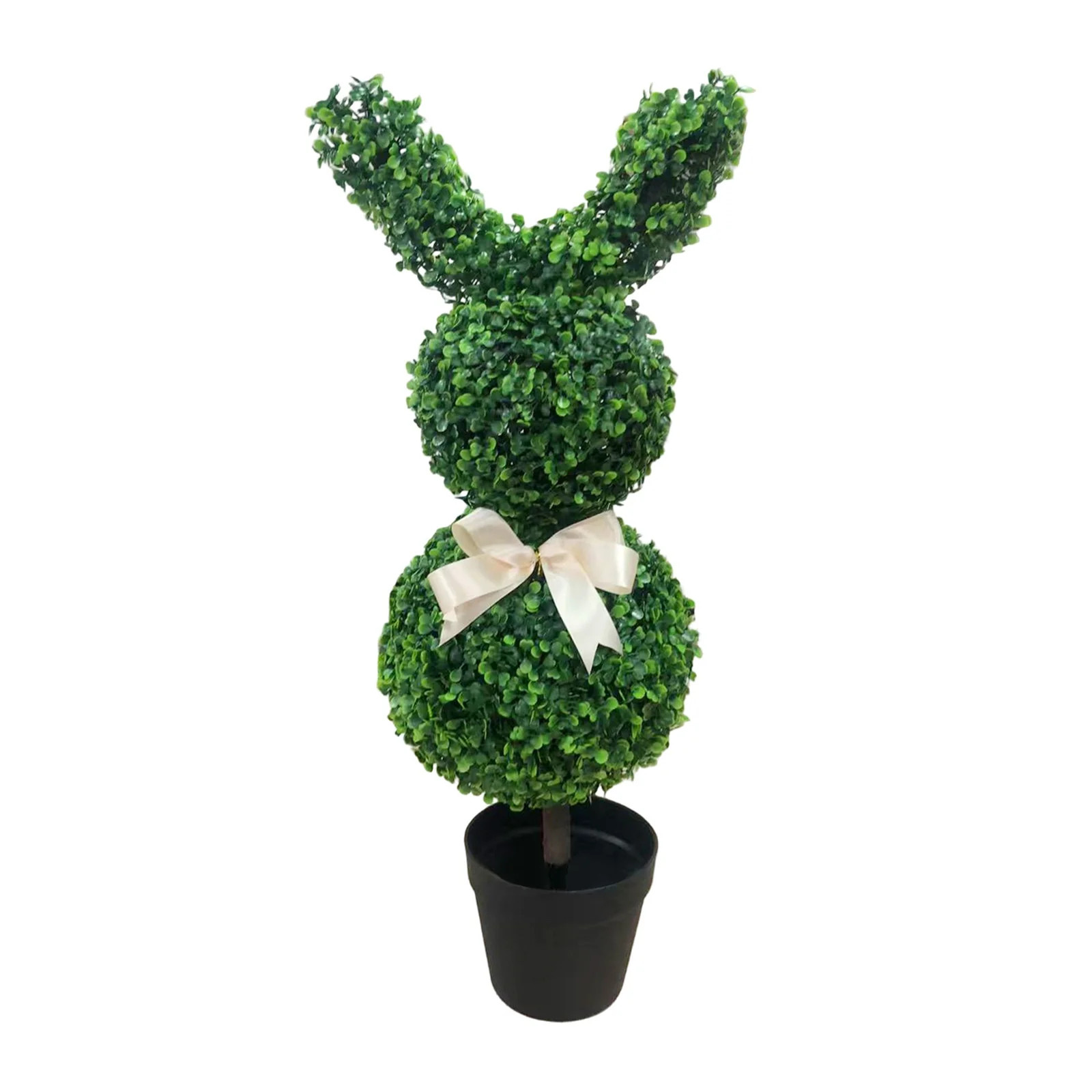 32.3 Inch Easter Artificial Bunny Boxwood Topiary with Planter Pot, Spring Rabbit Tree for Porch ... | Walmart (US)