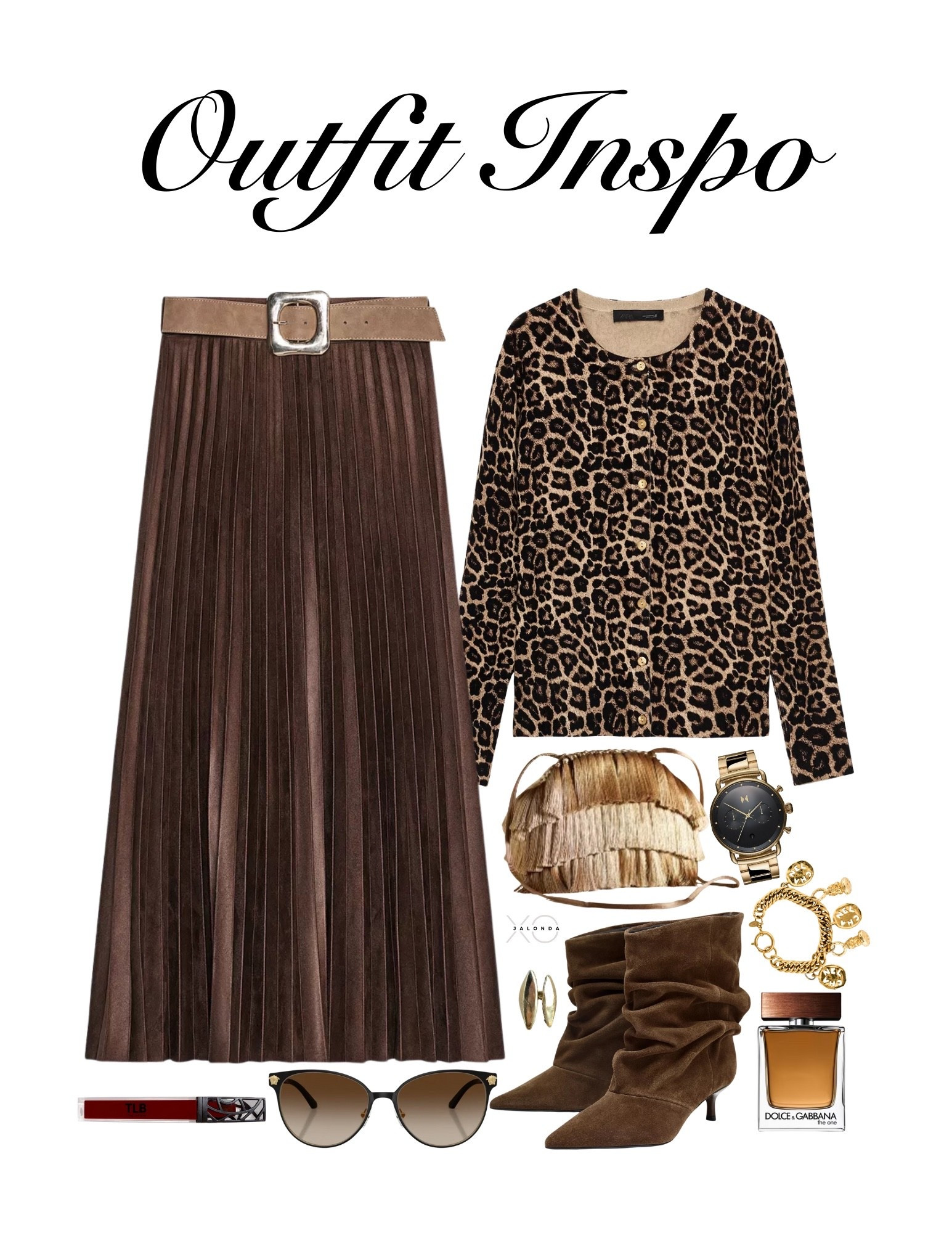 Wearing a belted faux suede pleated skirt to complete the fall look 🍂🍁

Selling fast 🏃🏾‍♀️💨 linked what’s available!

#FallFashion #FallBoots #travel #fallmusthaves #fallessentials #midlife #fashionover40 #midlifejourney #xojalonda #FallOutfits #SeasonalStyle