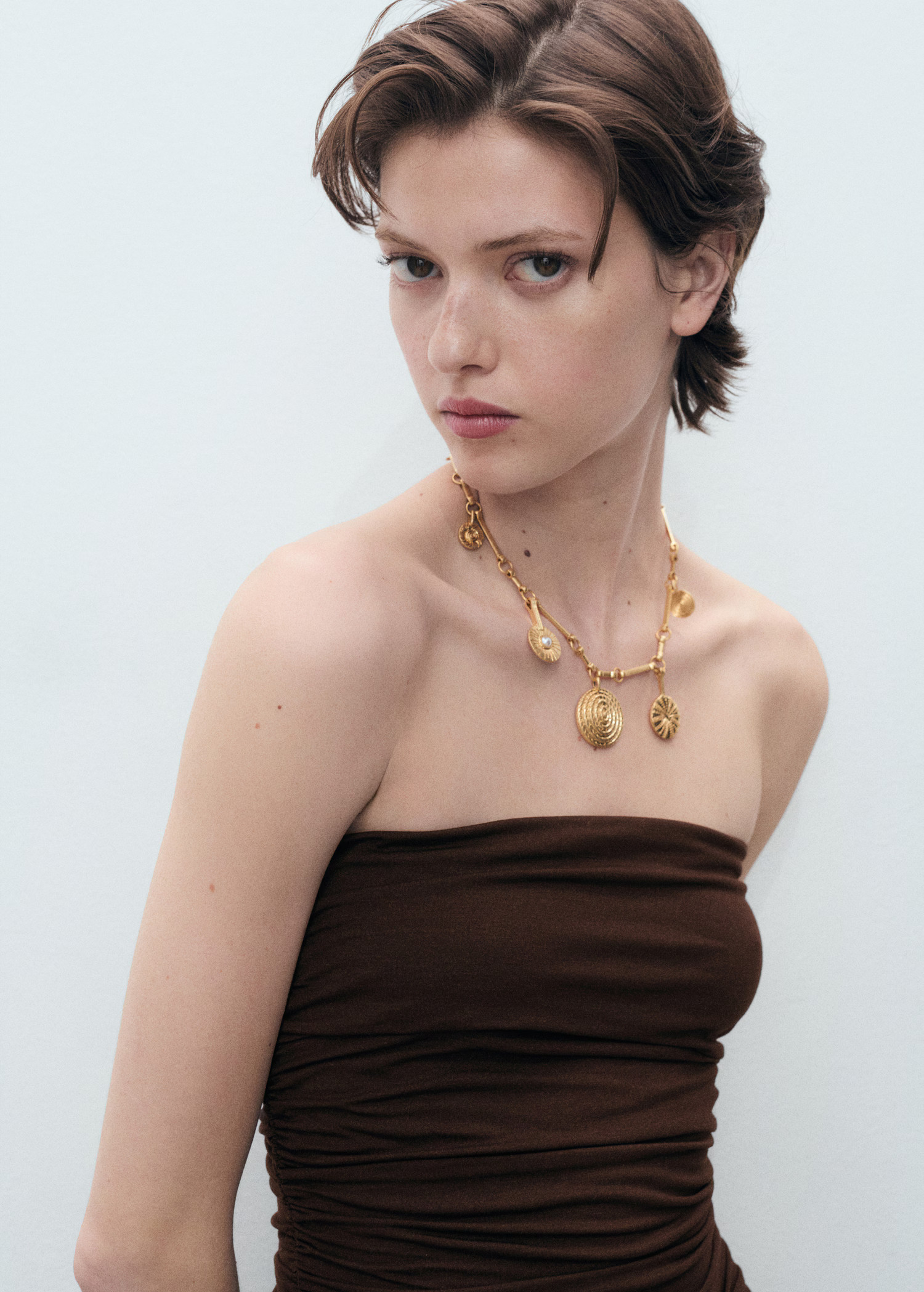 Combined strapless dress | Mango (US/MX/AU)