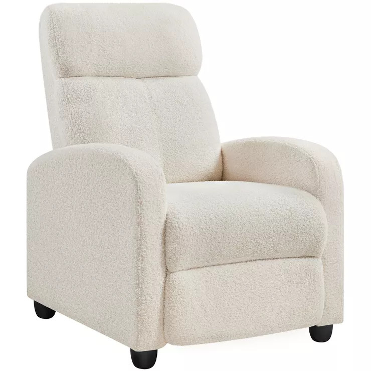 Yaheetech Upholstered Adjustable Boucle Recliner Chair with Pocket Spring | Target