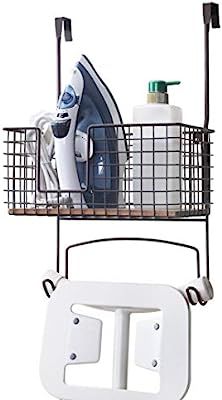 Amazon.com: SunnyPoint Metal Wall Mount/Over The Door Ironing Board Holder with Large Storage Bas... | Amazon (US)