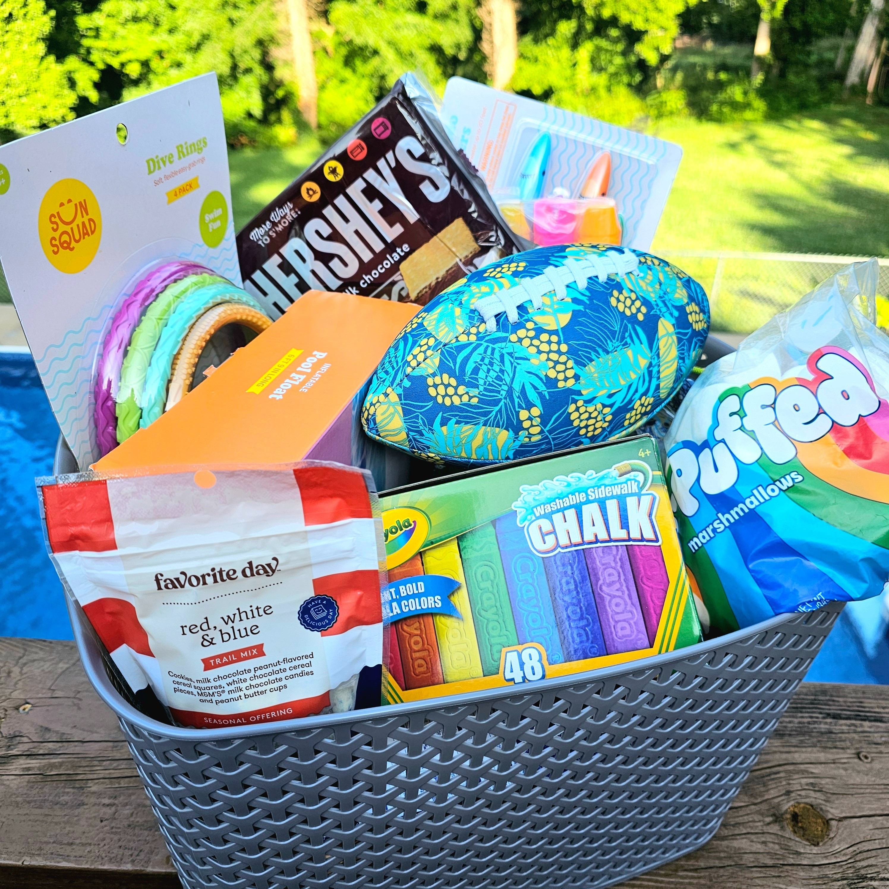 Summer break basket! Pool toys, sidewalk chalk, s'mores supplies, bubble wands, and more are all on sale and BOGO 1/2 off right now at Target just in time for summer vacation! #summer #pool #smores #clawclip 

#LTKSwim #LTKKids #LTKSaleAlert