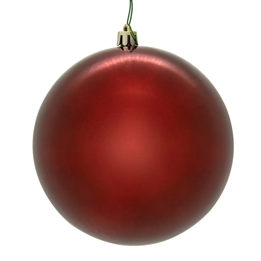 6" Crimson Red Shiny Ball Ornament. (Set of 4) | Wayfair North America