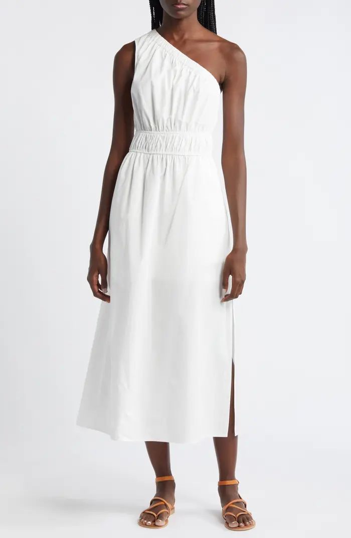 Rails Selani One-Shoulder Cotton Blend Midi Dress | Nordstrom | Nordstrom