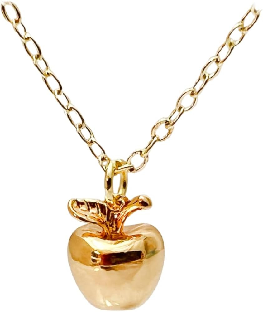 Strawberry, cherry, apple, or pomegranate necklace, Cute Fruit Jewelry for Women, gold plated dai... | Amazon (US)