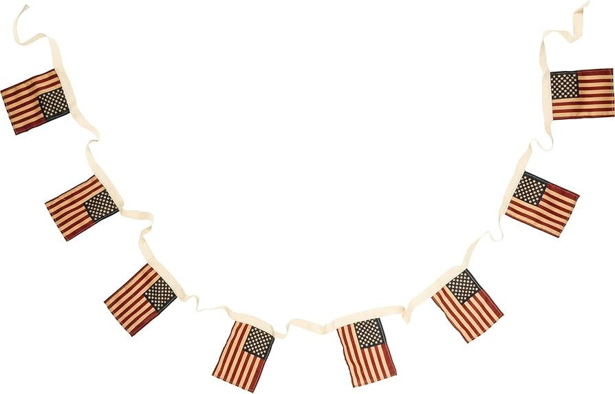 Primitives by Kathy Small Patriotic Flags Garland | Amazon (US)
