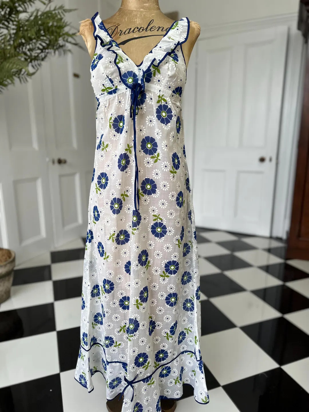 1970s Floral Maxi Dress Unworn - Etsy | Etsy (US)