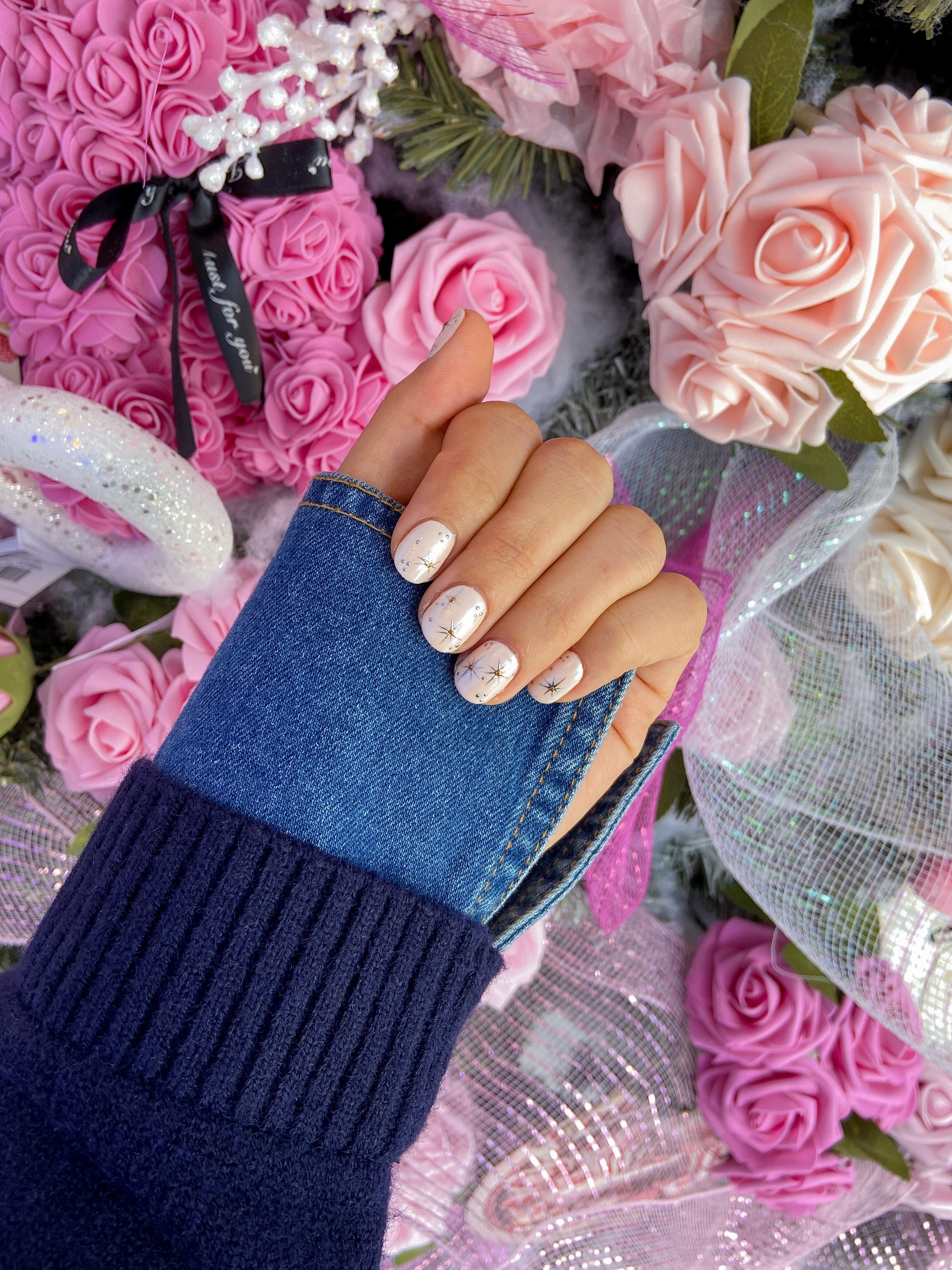neutral with a little celestial magic 🌙✨💅🏼 celestial nails, gold star nail art, milky pink nails, minimalist nail art, sheer pink nails, tiny star nails, gold chrome stars, jelly pink nails, dainty nail design, starry night nails, star nails, gold star nails, nail inspo, minimalist nails, clean girl aesthetic, dainty nails, short nails, natural nails, gel nails, nail art, trend nails 2026, aesthetic nails, pinterest nails, nail day vlog, getting my nails done vlog, salon day vlog, nail appointment vlog, self care day vlog, beauty day vlog, lifestyle vlog, pamper day routine, realistic vlog content, aesthetic vlog, get ready with me vlog, grwm for nail appointment, outfit of the day moment, casual ootd, everyday outfit vlog, getting dressed routine, cozy grwm, beauty prep routine, fresh manicure, nail salon visit, gel manicure vlog, nail transformation, before and after nails, nail inspo, classic nail look, trendy nails, pamper routine, self care aesthetic, cozy lifestyle vlog, romanticizing my life, solo self care date, soft life content, chill day vlog, peaceful routines, main character energy, nail vlog aesthetic, self care vlog ideas, beauty routine vlog, lifestyle content ideas, cozy vlog inspiration, everyday life vlog, winter nail inspo, nail inspo, nail art, nail ideas, nails of the the month, january nails, nail design ideas, short nails inspo, nail inspo for short nails  

 #LTKdayinmylife #LTKgrwm #LTKootd