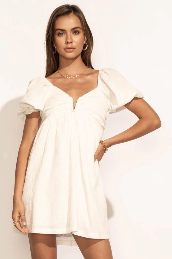 Tori Romper Dress in White - böhme | Bohme