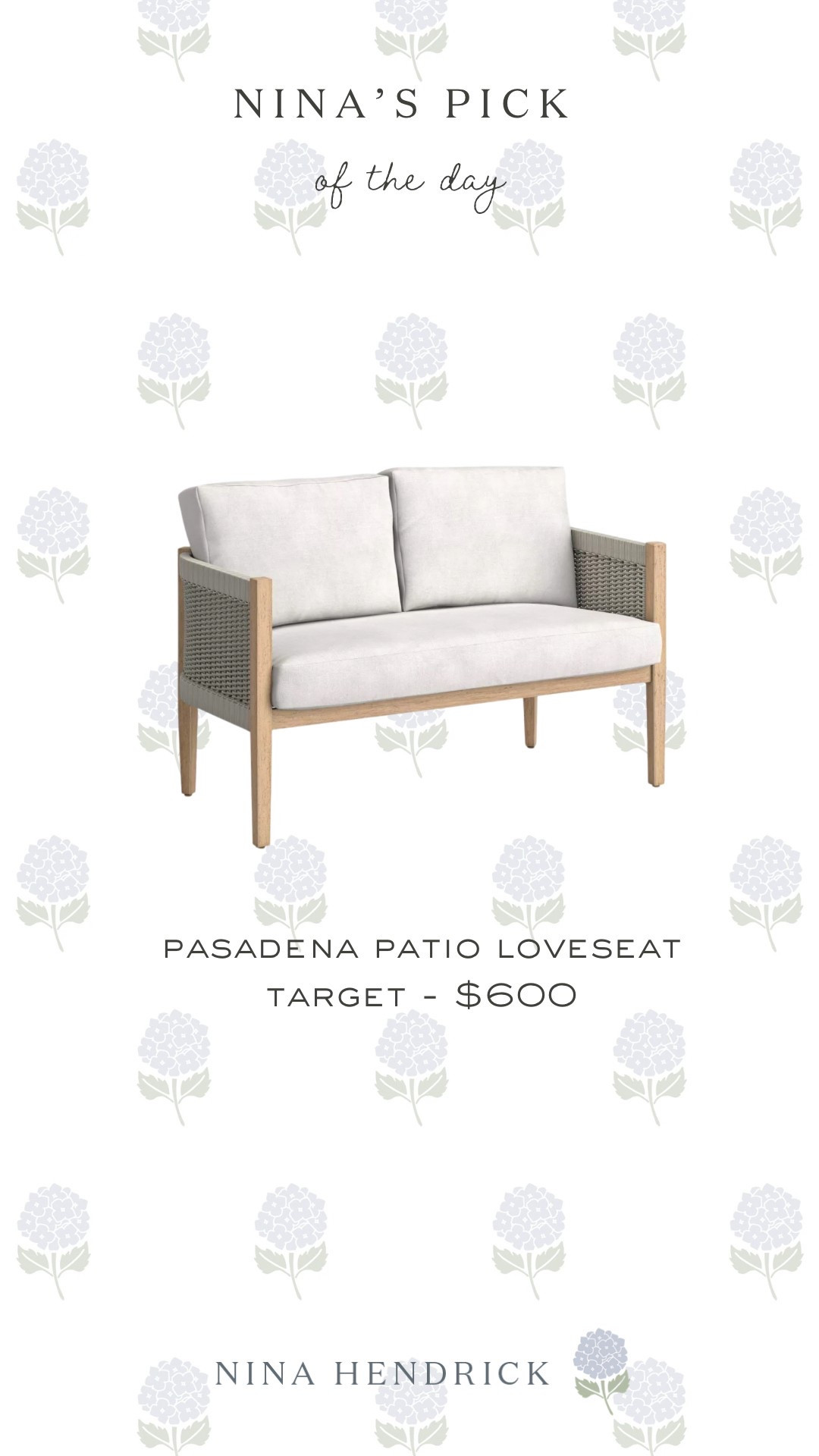 Pasadena Patio Loveseat by Threshold designed with Studio McGee from Target 

#LTKSeasonal #LTKHome