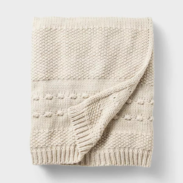 Bobble Striped Knit Throw Blanket - Threshold™ designed with Studio McGee | Target