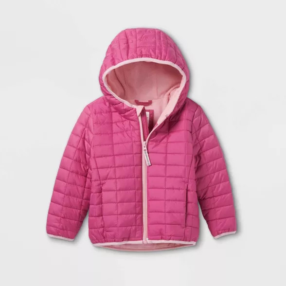 Toddler Microfleece Lined Puffer Jacket - Cat & Jack™ | Target