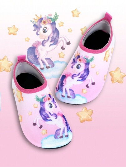Girls' Water Shoes Kids & Aqua Shoes Kids With Adorable Unicorn Pattern - Ultra-Lightweight, Anti... | SHEIN