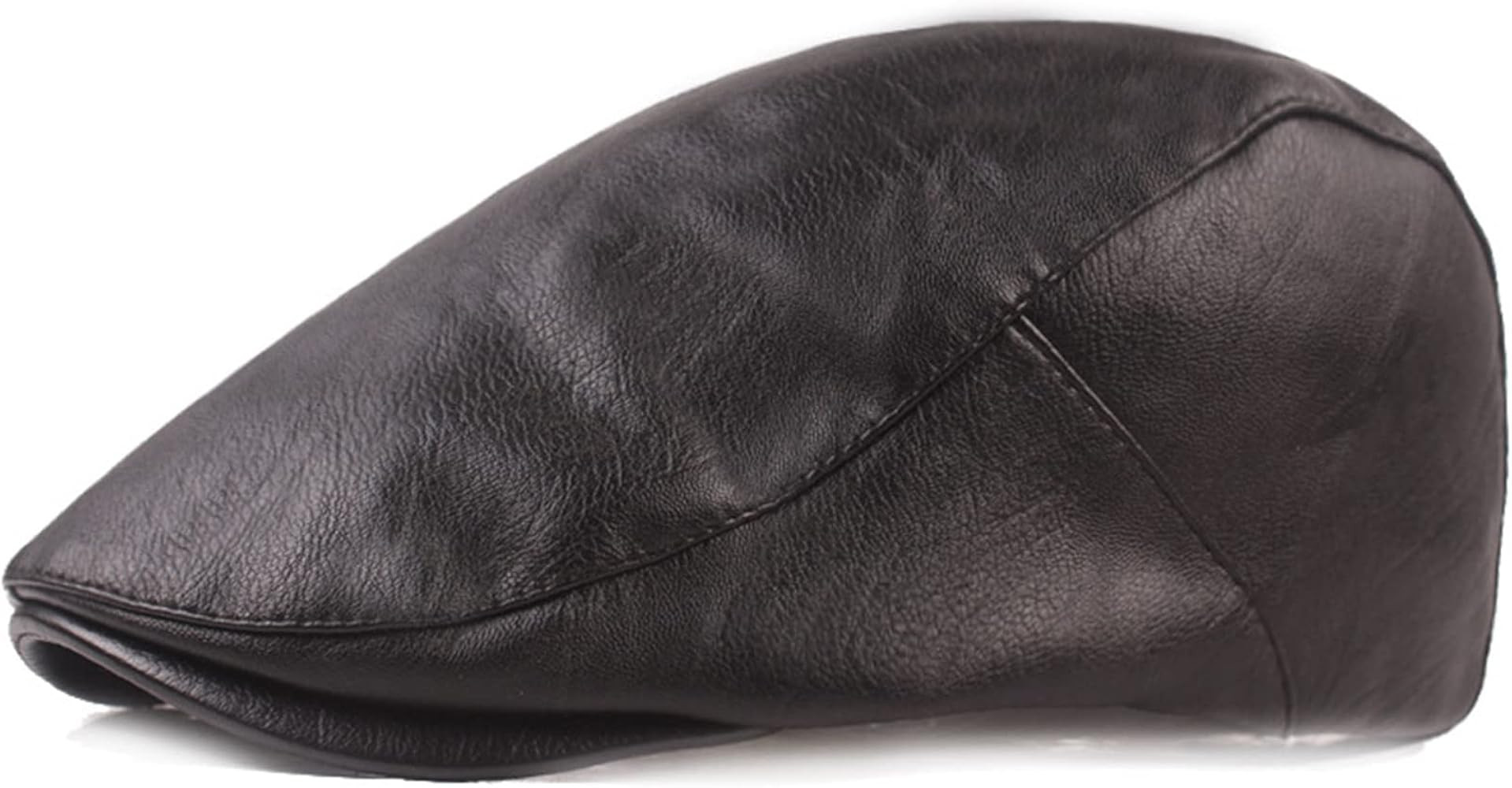 Idopy Men's Classic Faux Leather PU Driving Ivy Hat Fishing Golf Beret Newsboy Flat Cap Cabbie | Amazon (US)
