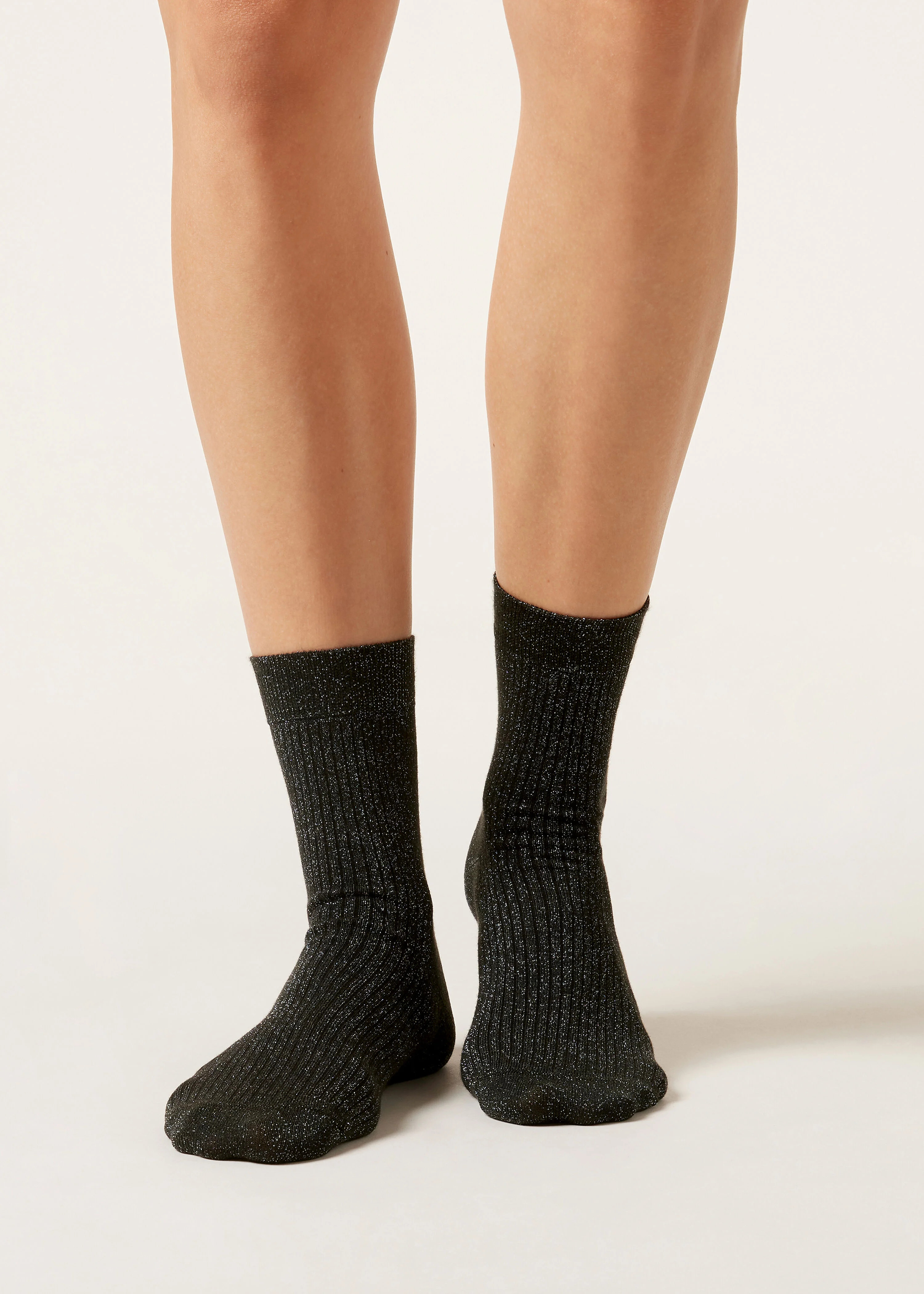 Ribbed Glitter Socks | Calzedonia US