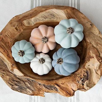 Blue, Orange, and Cream Pumpkin Filler | Kirkland's Home