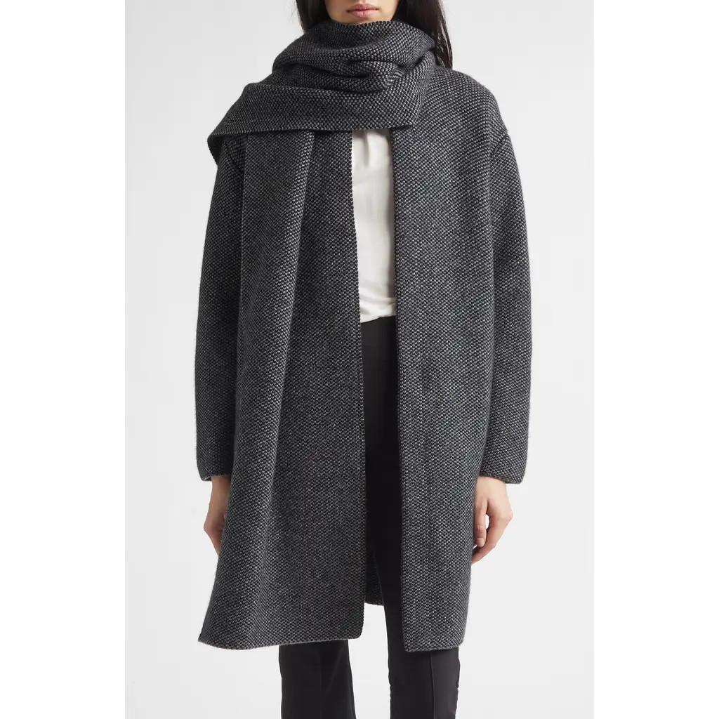 Vince Drape Sweater Coat in Black/Dark Heather Grey at Nordstrom Rack, Size X-Small | Nordstrom Rack