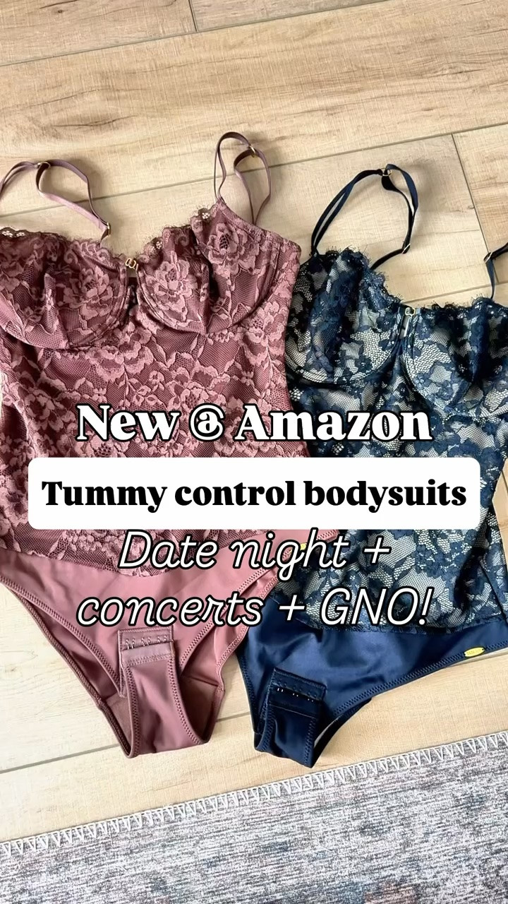 Amazon date night outfits. Amazon concert outfits. Amazon girls night out outfits. Amazon party outfit. Tummy control lace bodysuits with underwire and adjustable straps in XS. Cheeky coverage in the back and not a thong! Wide leg jeans in size 24, colors are polar perimeter and Rosie posie. These run long on me and I need a heel (usually wear them for date night for this reason). XS in moto jacket. Heels are TTS. YSL envelope clutch.

#LTKgrwm #LTKootd #LTKPetite