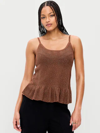 Metallic Peplum Tank Top | Old Navy (US)