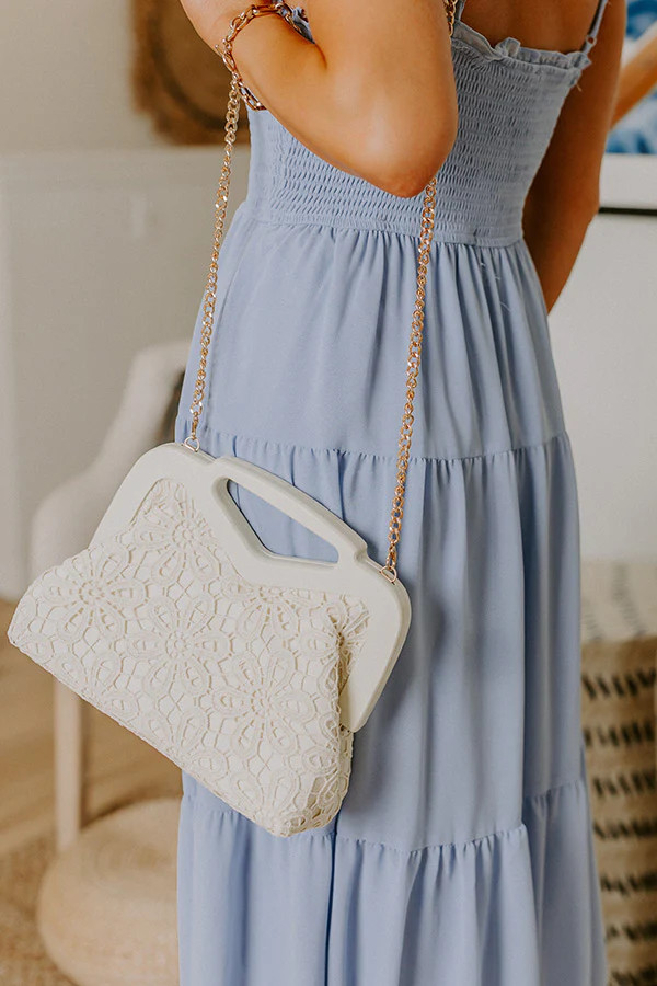 Boho Moment Crochet Purse In Cream | Impressions Online Boutique