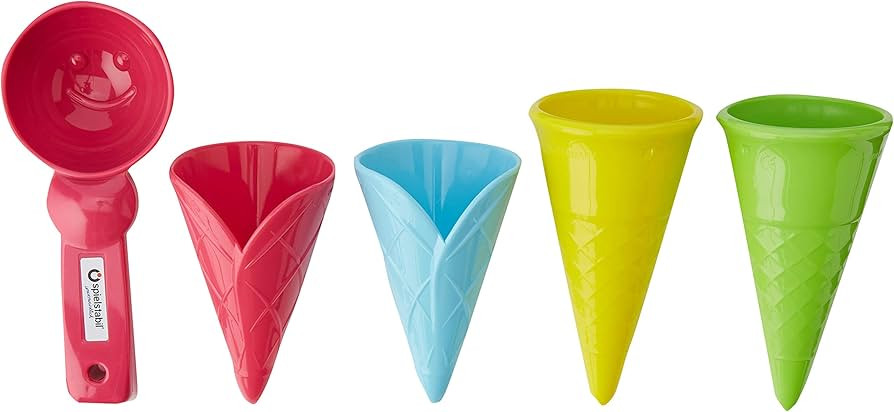 Spielstabil Ice Cream Duo in net - 4 Plastic Cones & Scooper for Use in The Sand or with Real Foo... | Amazon (US)
