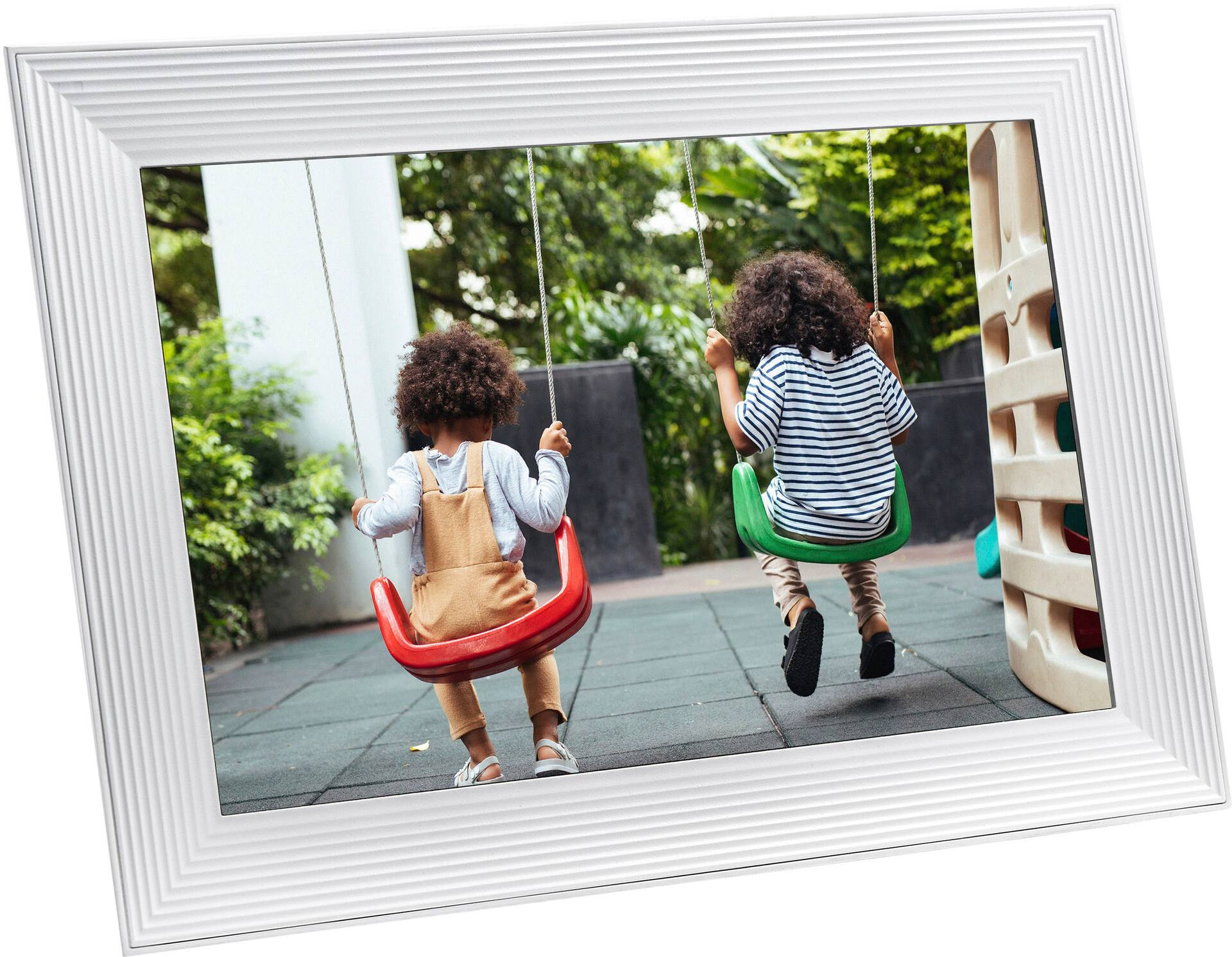 Aura Carver Luxe 10.1'' LCD Wi-Fi Digital Photo Frame Sea Salt AF600-WHT - Best Buy | Best Buy U.S.