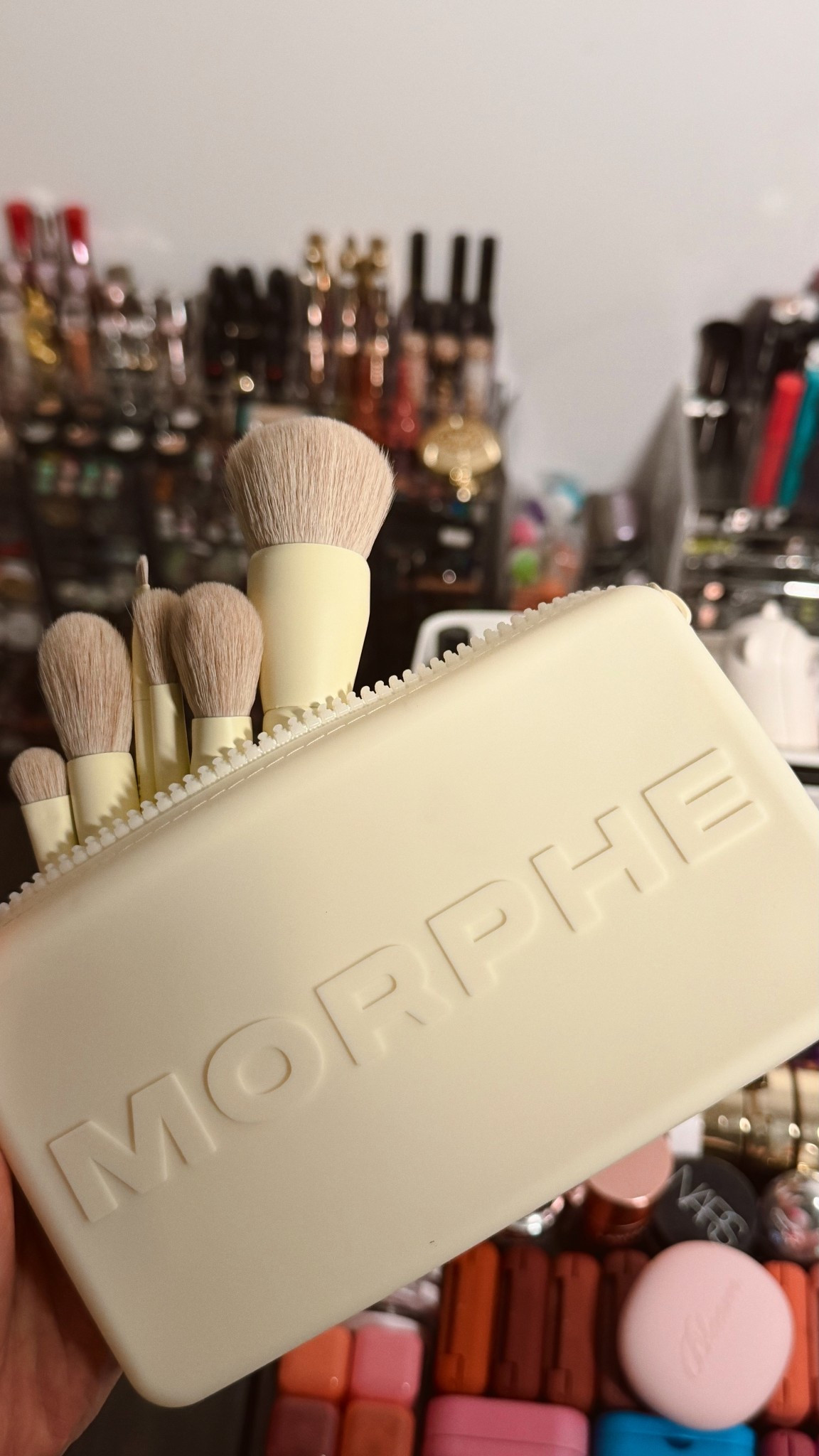$30 travel makeup brush set from Morphe! #newmakeup 
6 brushes in a light butter yellow silicone zip up pouch. I love these sets. I also love Morphe brushes, they have never failed me and I always reach for them. 

#LTKFindsUnder50 #LTKTravel #LTKBeauty