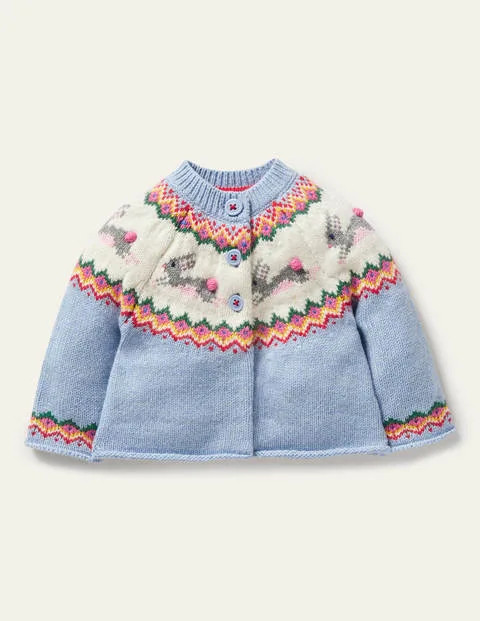 Fair Isle Cardigan - Formica Pink Reindeer | Boden US | Boden (US)
