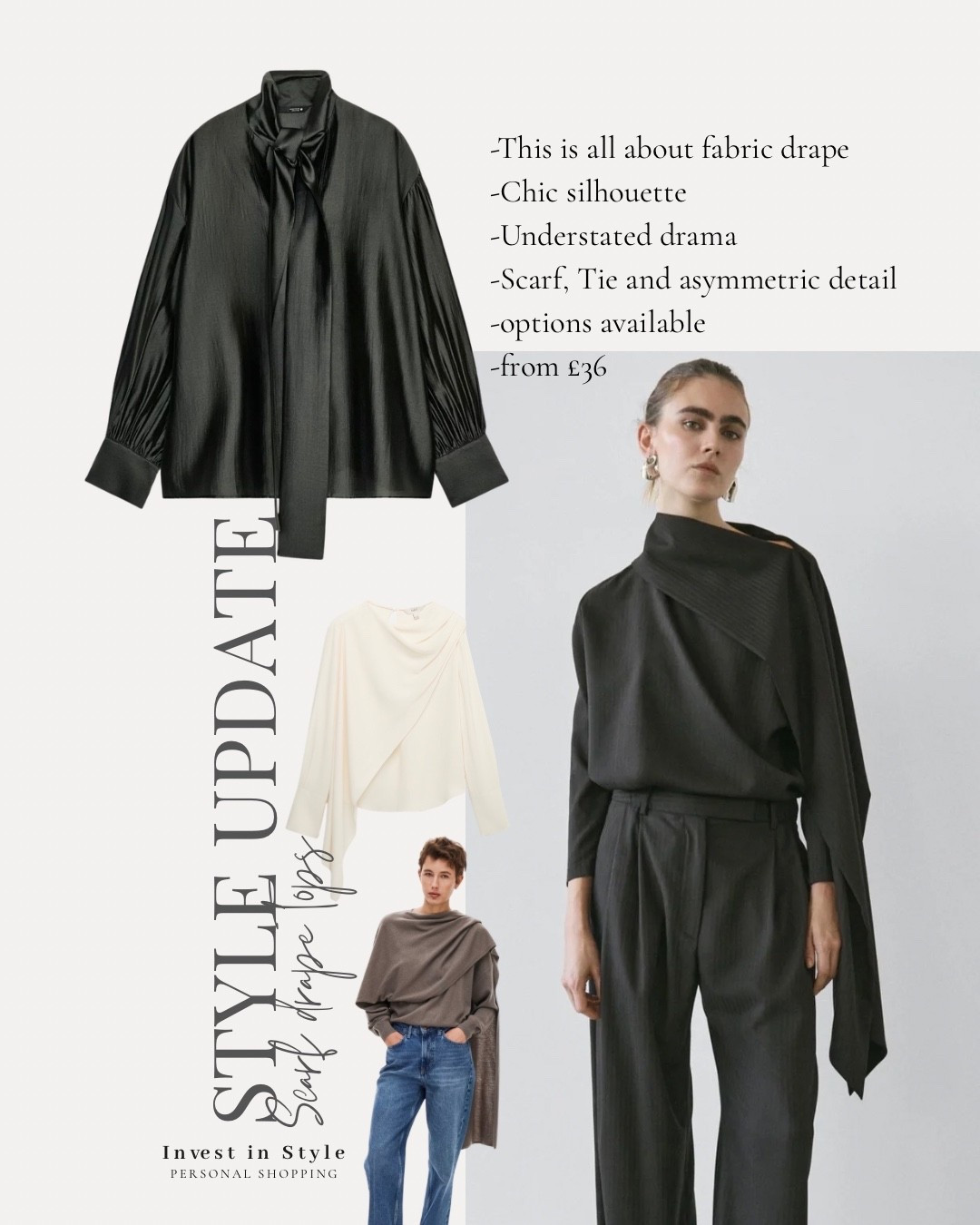 Some beautiful draping about right now with scarf details , ties, asymmetric cuts and capes etc 
Here are a few of my faves … 

#LTKstyletip #LTKuk #LTKdatenight