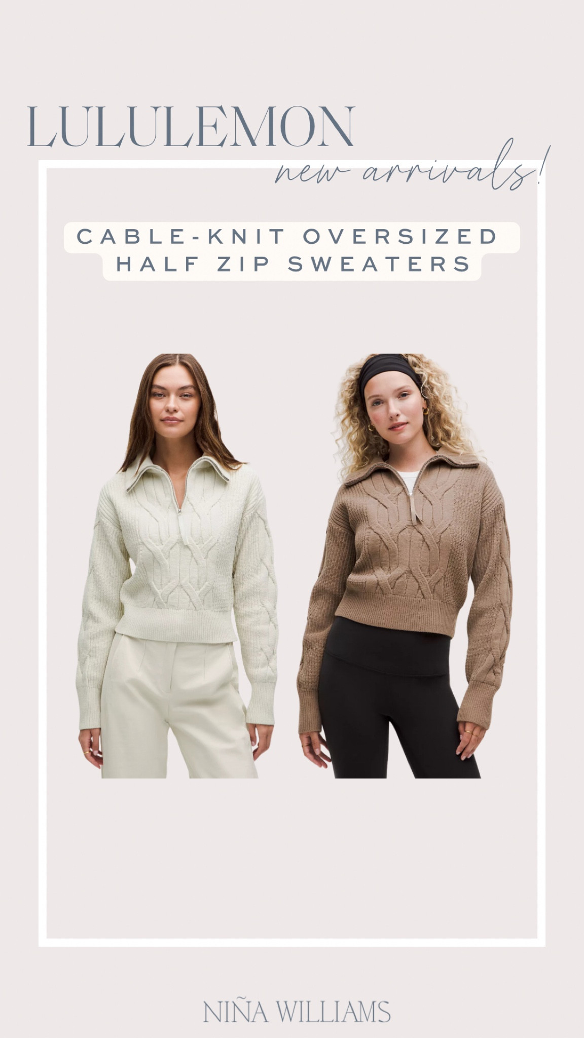 Lululemon new arrivals! Cozy oversized sweater comes  in 3 colors! Fall sweaters - fall neutral sweater 

#LTKOver40