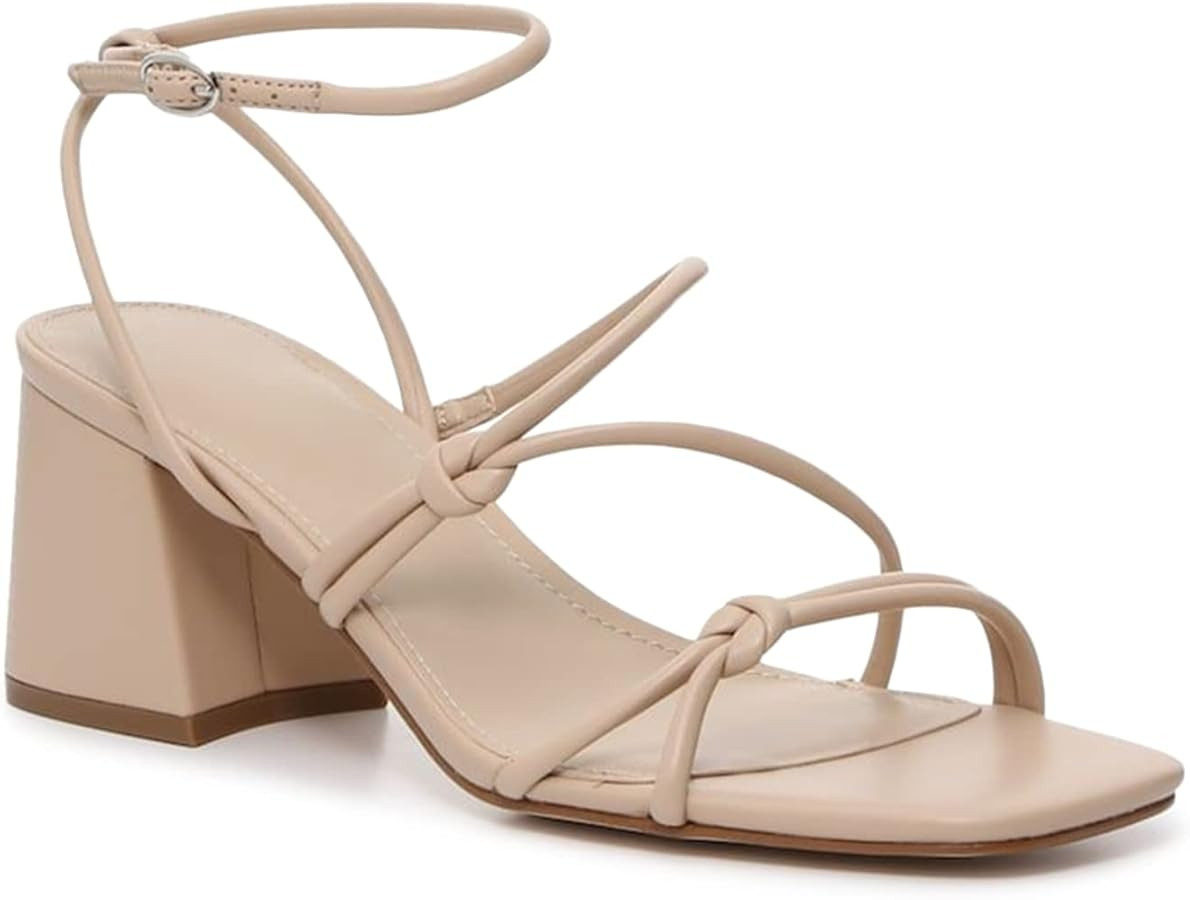 Fttpdeaus Women's Chunky Heel Sandals Strappy Square Open Toe Slingback Comfortable Ankle Strap B... | Amazon (US)