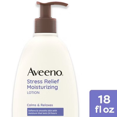 Aveeno Stress Relief Moisturizing Lotion, Lavender, 18oz: Paraben-Free, Noncomedogenic, For Normal to Dry Skin | Target