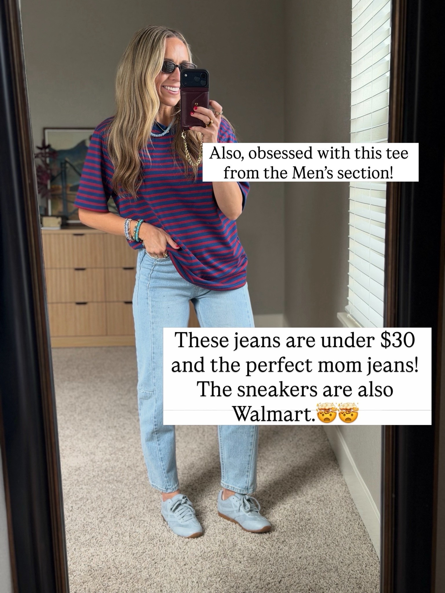 These jeans and this shirt are so comfortable! 

I am a size small top and 2 or 26 bottoms.

#LTKootd #LTKgrwm #LTKmomlife