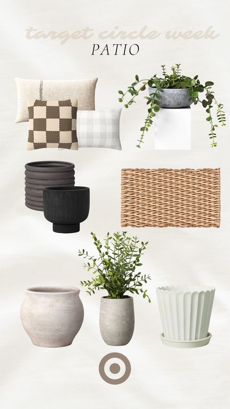 Outdoor patio finds from Target Circle Week! Love these planters, can’t wait to repot my plants this spring 

Target circle week home finds, Target circle week patio finds, outdoor patio, outdoor planters and pots, plants, checkered pillow, 

#LTKxTarget #LTKstyletip #LTKhome