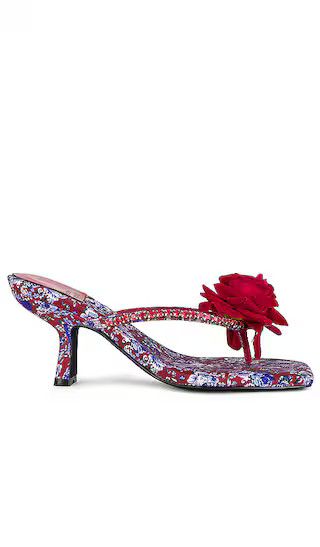 Botanical Sandal in Red & Blue Floral | Revolve Clothing (Global)