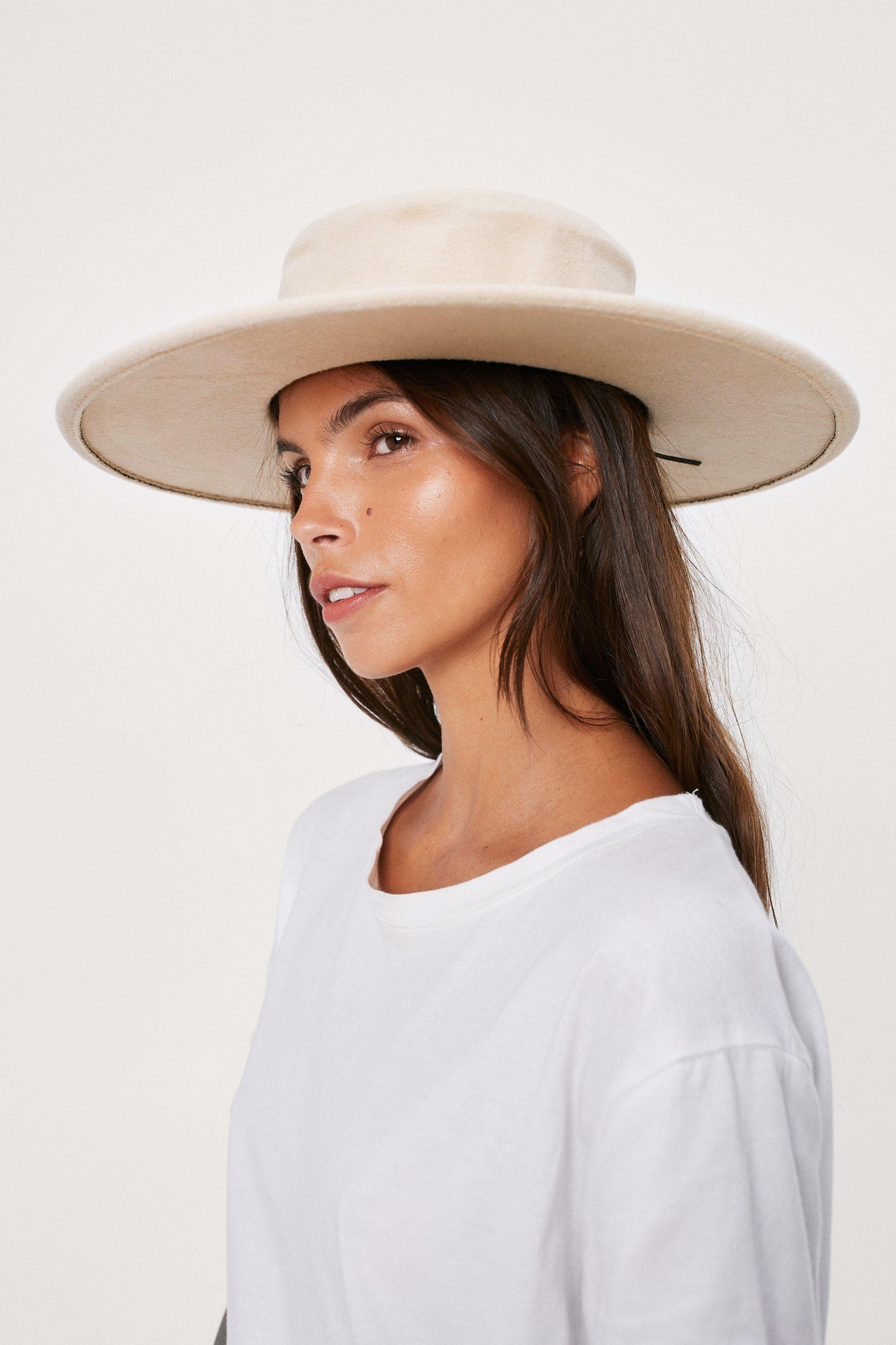 Stud Detail Wide Brim Fedora Hat | Nasty Gal (US)