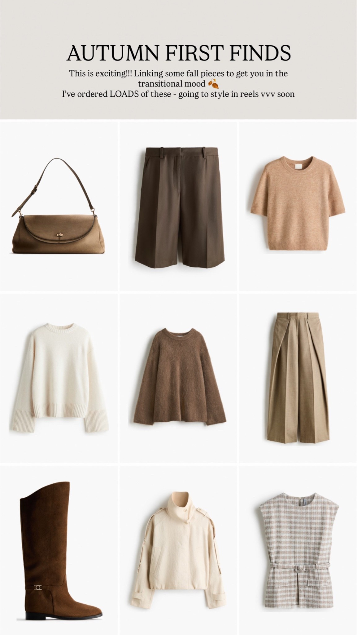 Early autumn / transitional first finds 🍂🤎

#LTKeurope #LTKuk #LTKstyletip