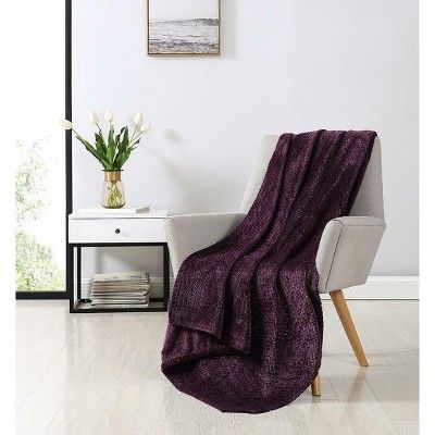 Kate Aurora Ultra Soft & Plush Herringbone Fleece Throw Blanket Covers | Target
