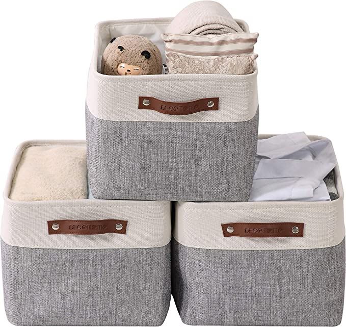 DECOMOMO Storage Bins | Fabric Storage Basket for Shelves for Organizing Closet Shelf Nursery Toy... | Amazon (US)