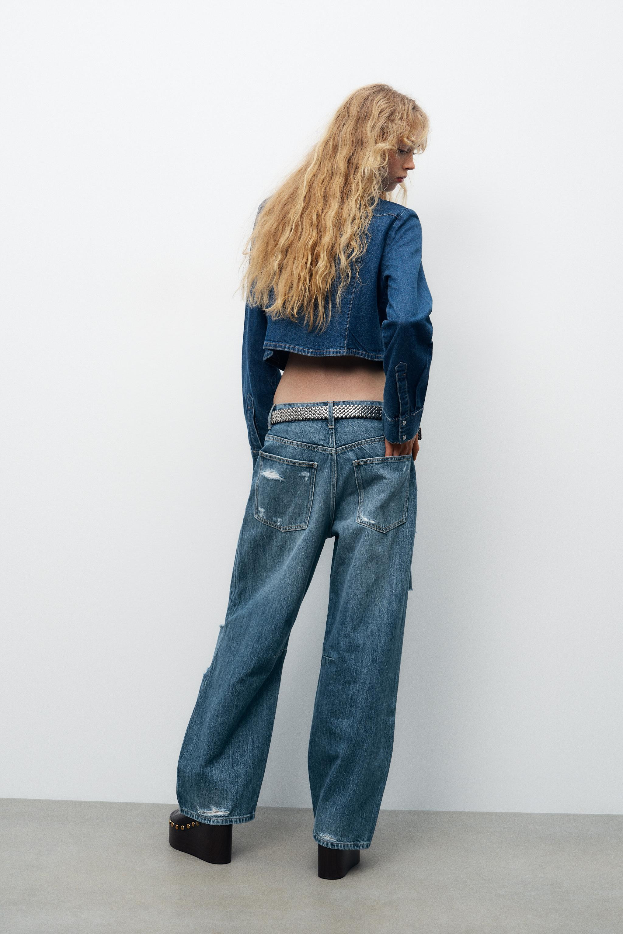 TRF MID-RISE BAGGY BALLOON JEANS | Zara US