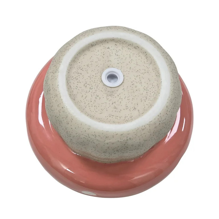 Mainstays 6.1" x 6.1" x 4.8" Ceramic Coral Peony Mushroom Planter | Walmart (US)