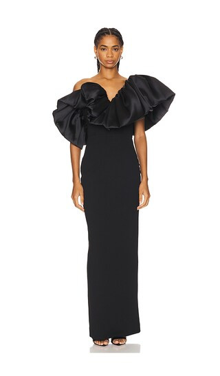 Cassia Maxi Dress in Black | Revolve Clothing (Global)