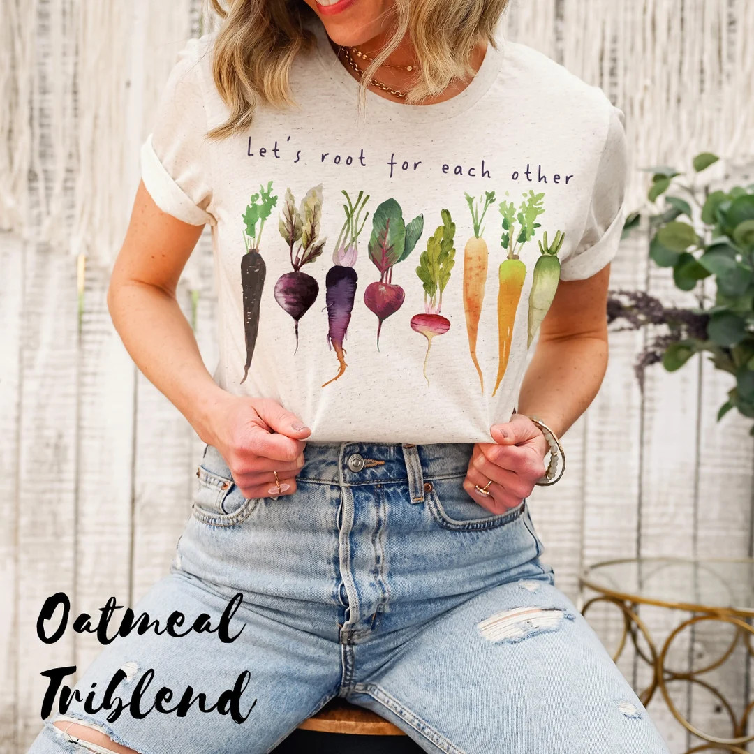 Let's root for each other and watch each other grow! Gardening Vegetable Green Thumb Design | UNI... | Etsy (US)