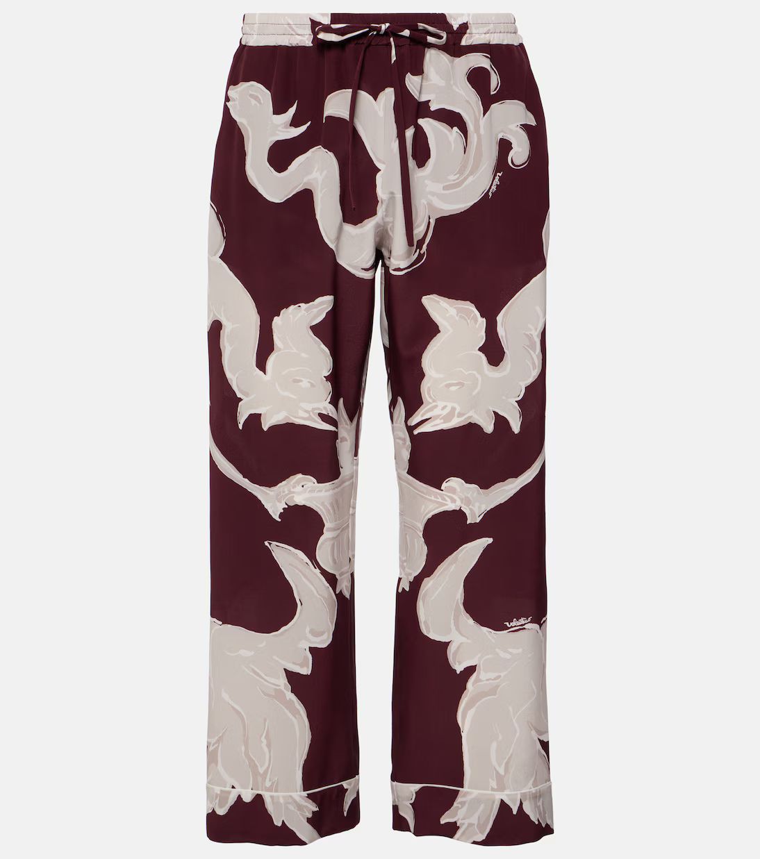 Printed silk crêpe de chine wide-leg pants | Mytheresa (UK)