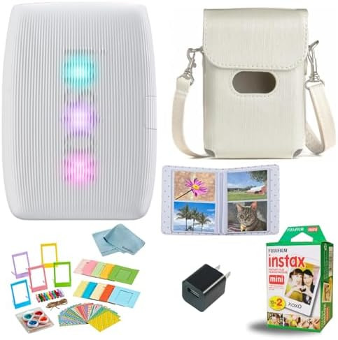 Fujifilm INSTAX Mini Link 3 Smartphone Printer + INSTAX Mini Instant Film (20 Sheets) + USB Wall ... | Amazon (US)