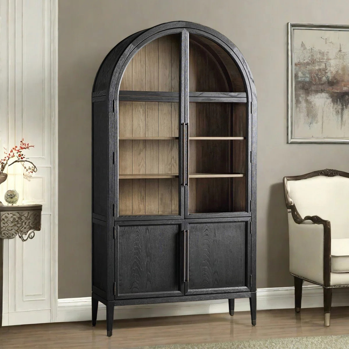 Retro Simple Black Solid Wood Bookcases | Wayfair North America