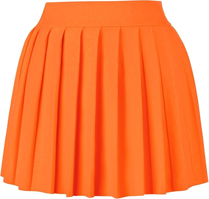 Women Sexy Pleated Mini Skirts Ruffle Club Y2k Role Play A-line Skater Skirt Casual Stretchy Unif... | Amazon (US)