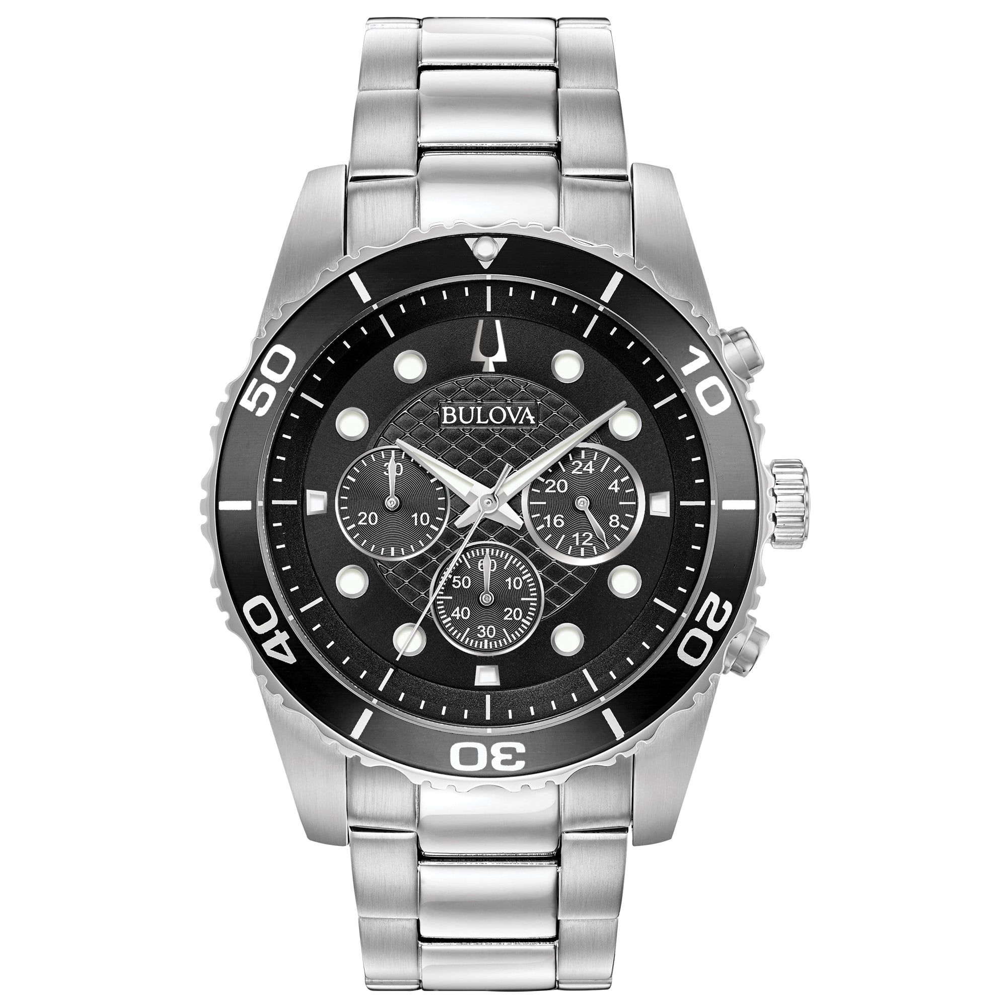 Bulova Men's Chronograph Sport Watch with Stainless Steel Bracelet - 98A210 | Walmart (US)
