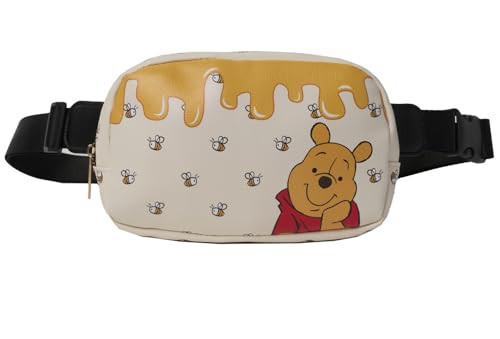 Womens Disney Belt Bag Crossbody Fanny Pack Waist Bag (Pooh White) | Amazon (US)